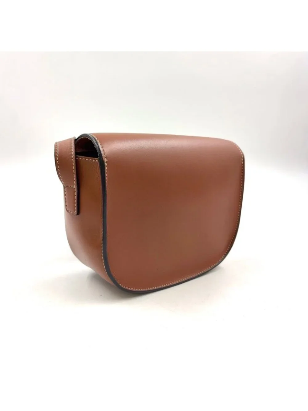 Celine Folco Cuir Triomphe Leather Brown Shoulder Bag Gold